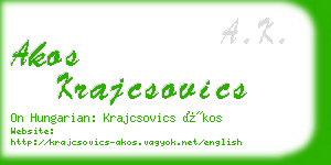 akos krajcsovics business card